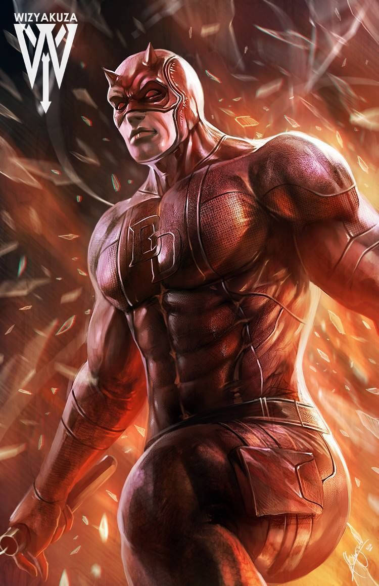 Digital Painting Of Daredevil Background