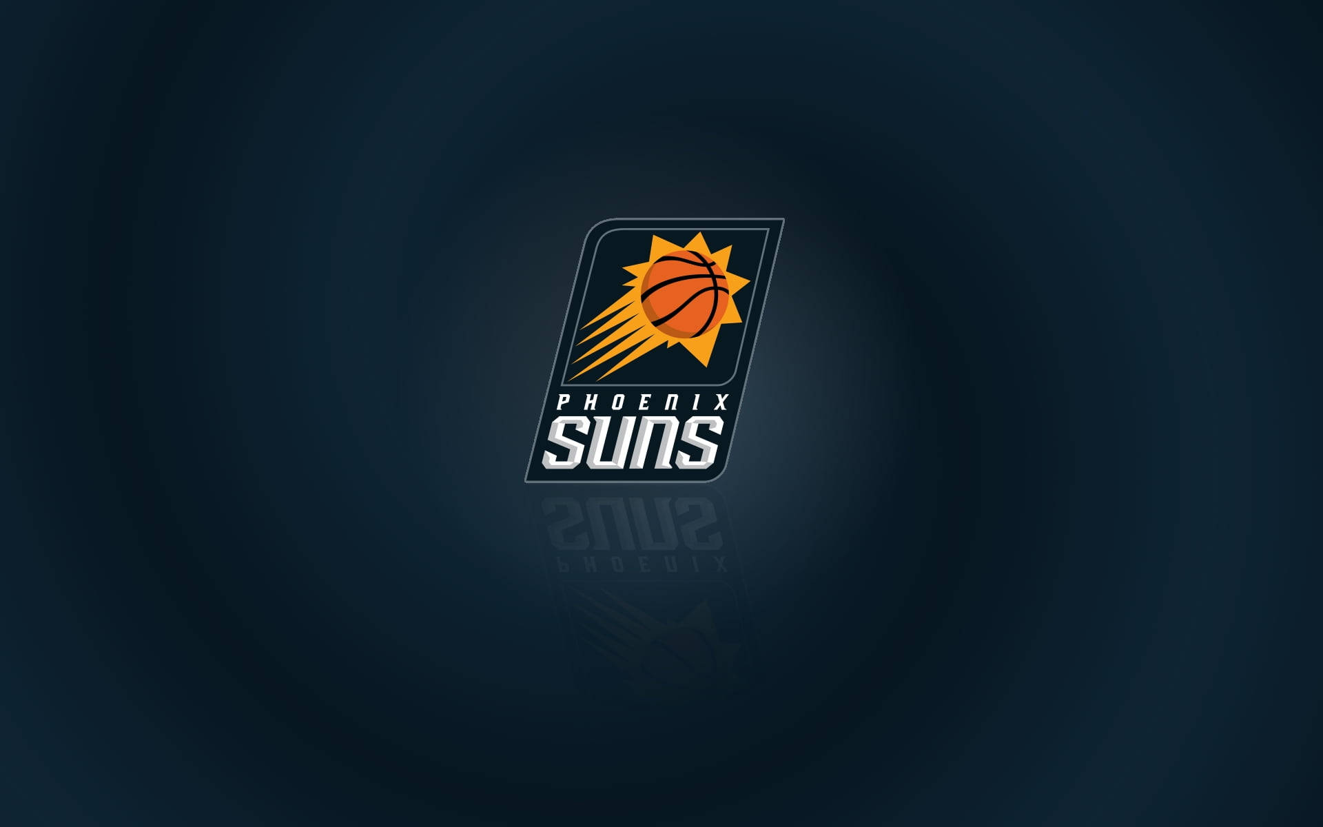 Digital Phoenix Suns Emblem In Blue Background