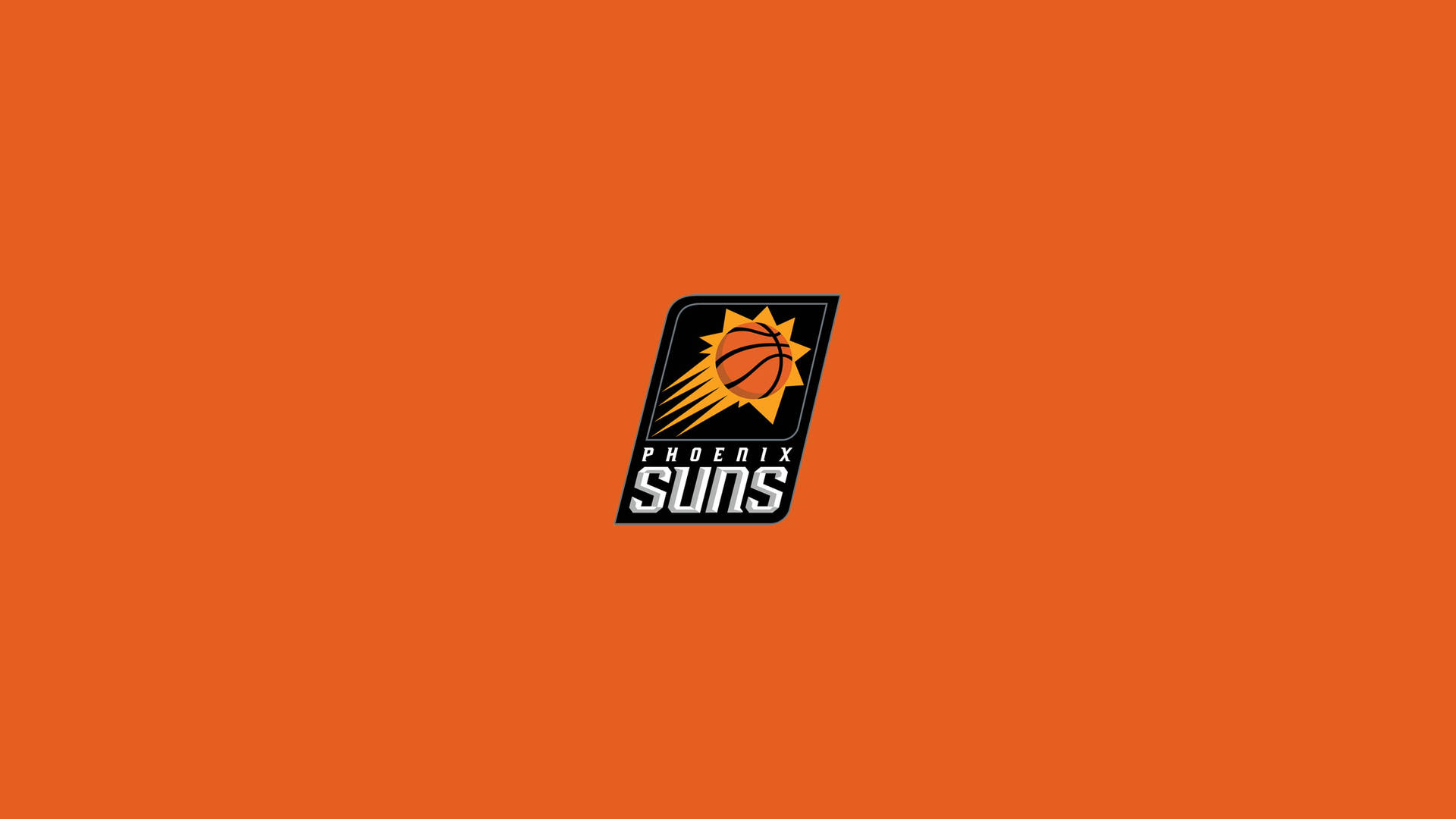 Digital Phoenix Suns Logo In Orange Background