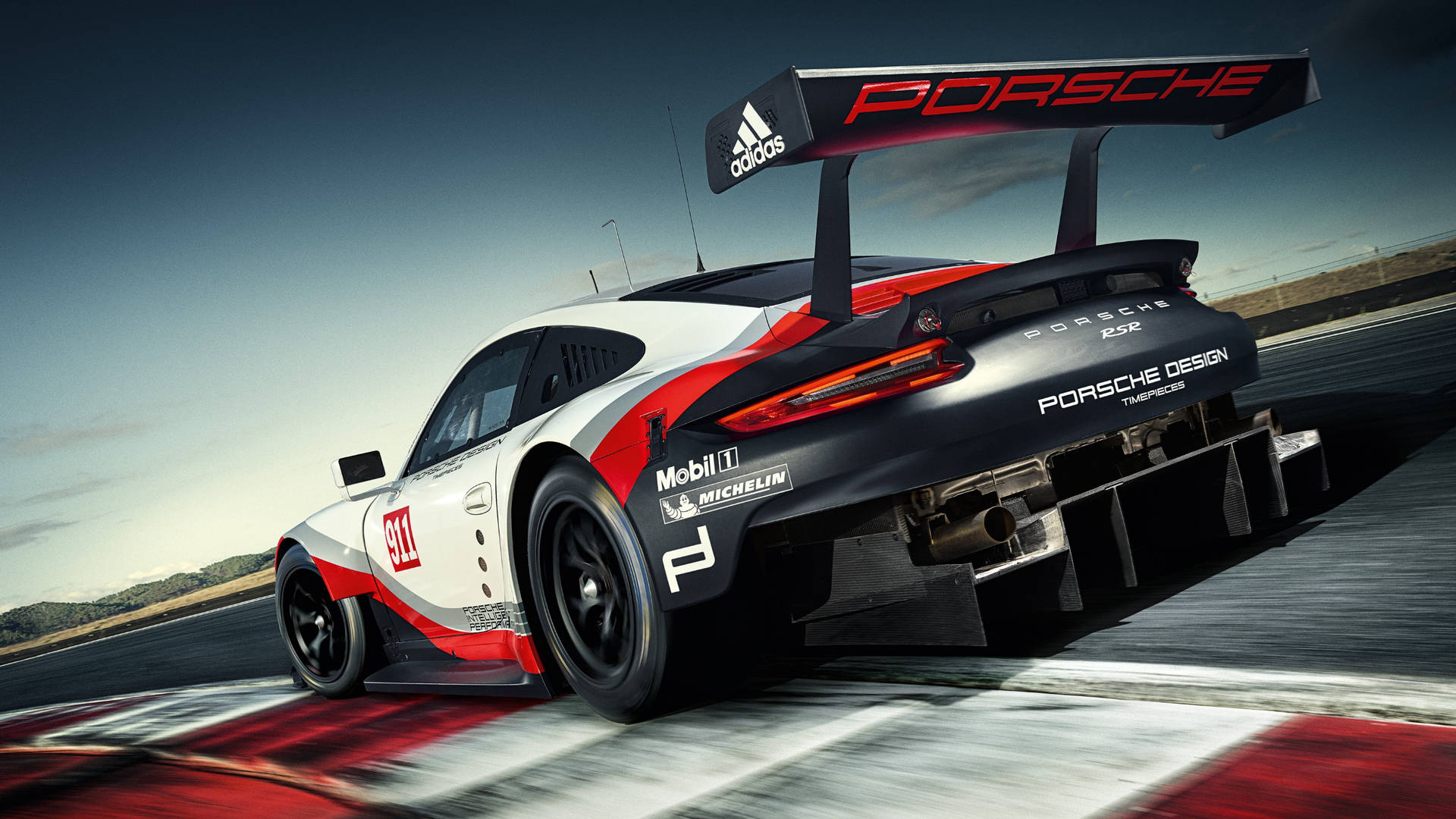Digital Porsche Racing Car Background
