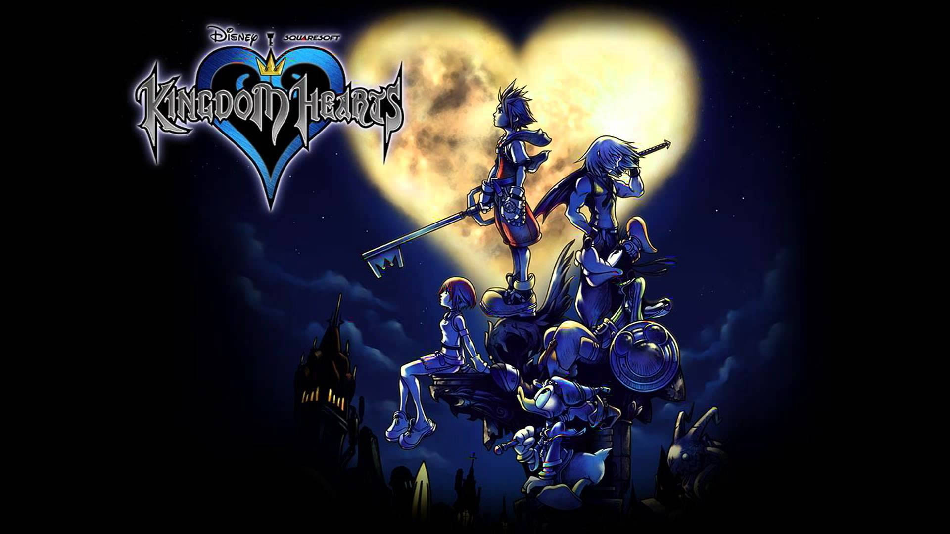 Digital Poster With Kingdom Heart Logo Background