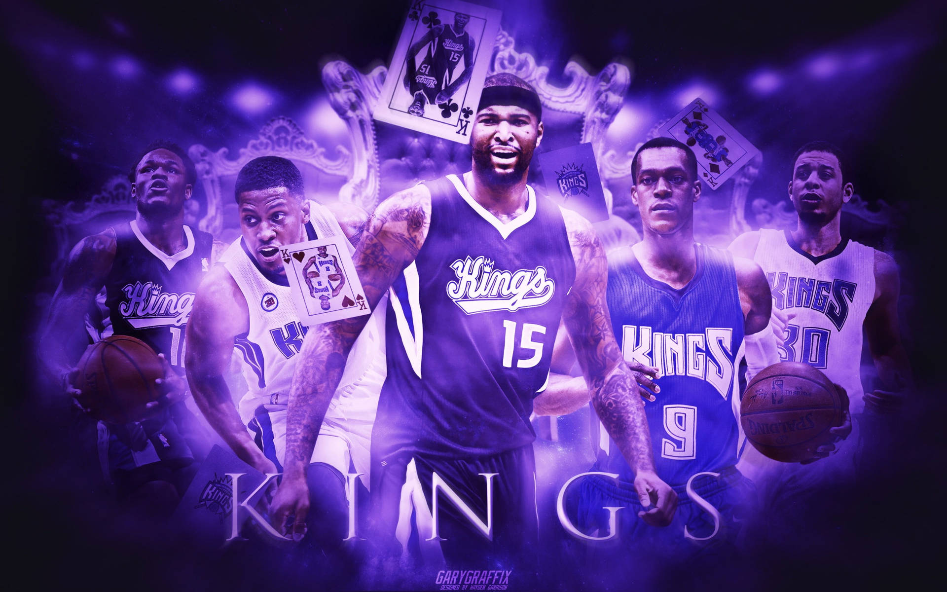 Digital Sacramento Kings Players Background