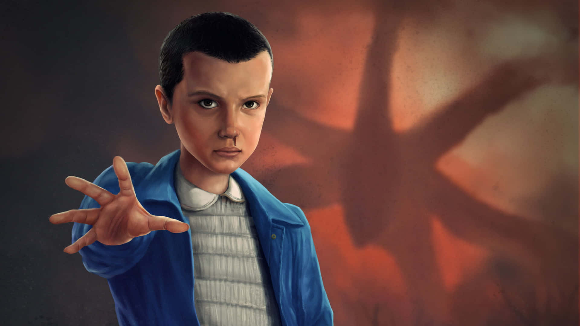 Digital Sketch Eleven Stranger Things Background