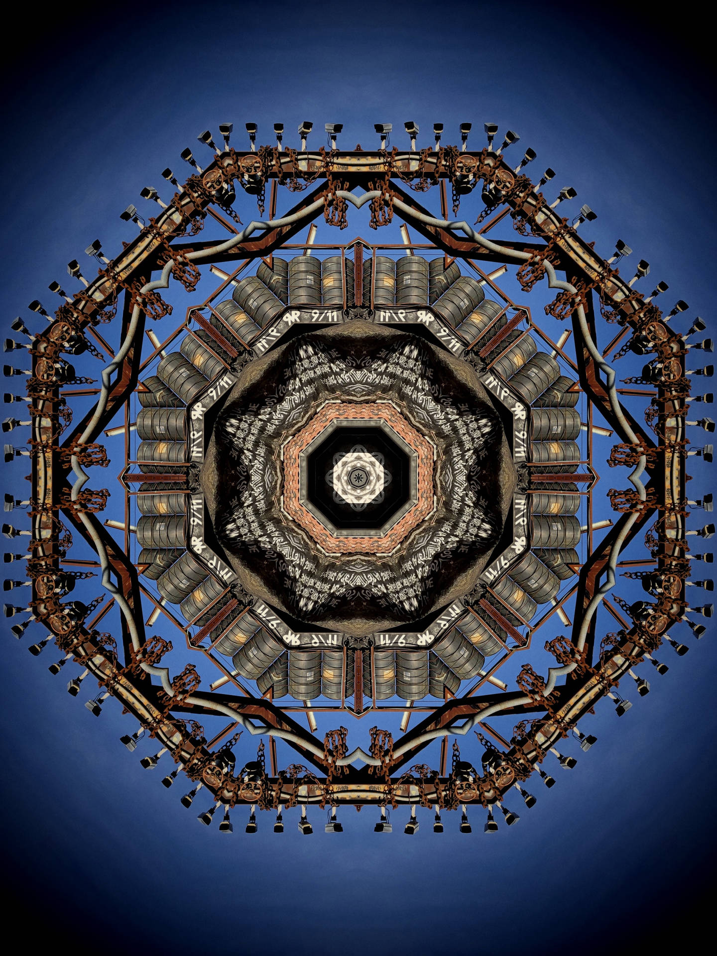 Digital Steampunk Fractal Background