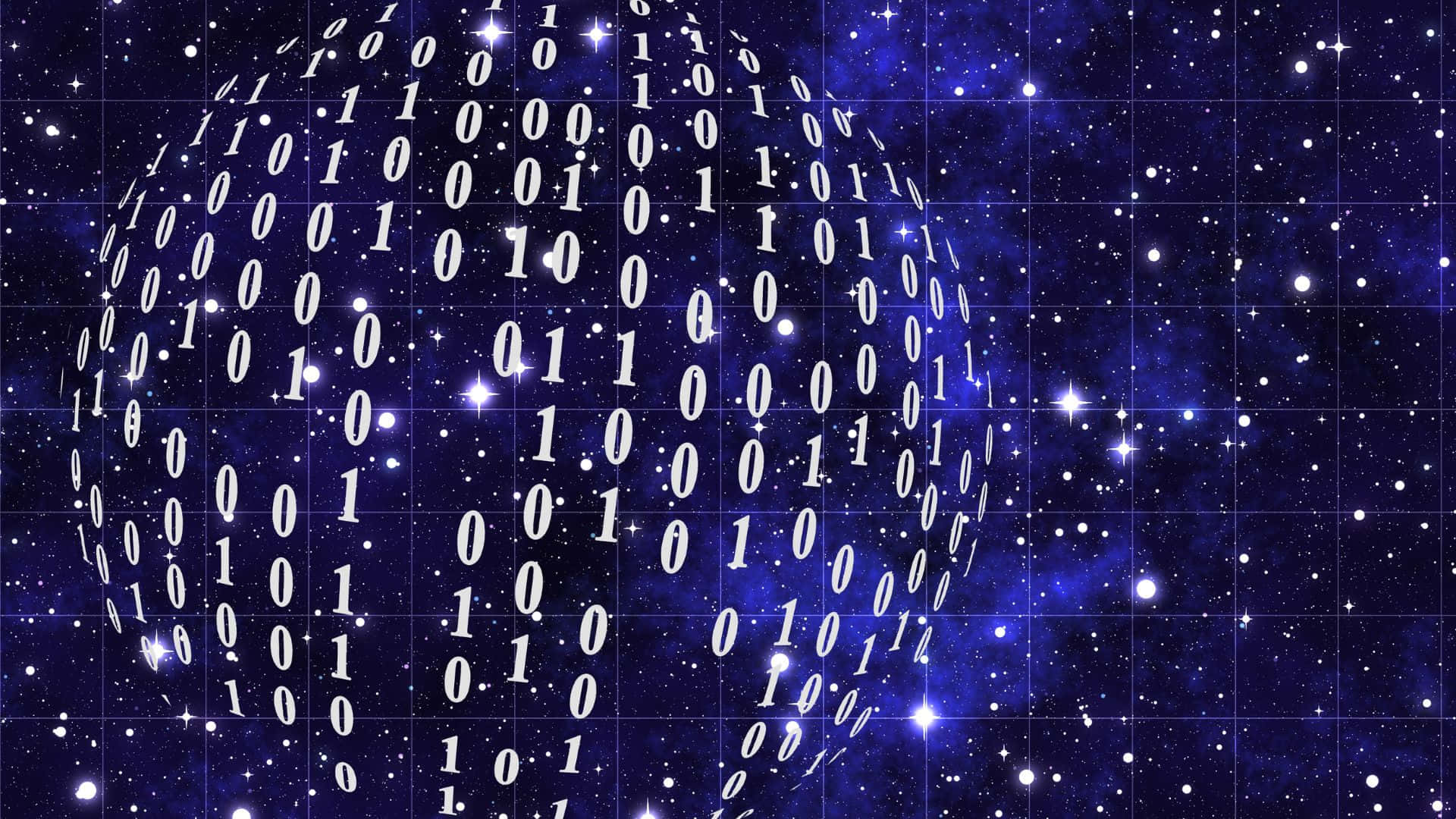 Digital Universe Binary Code Background