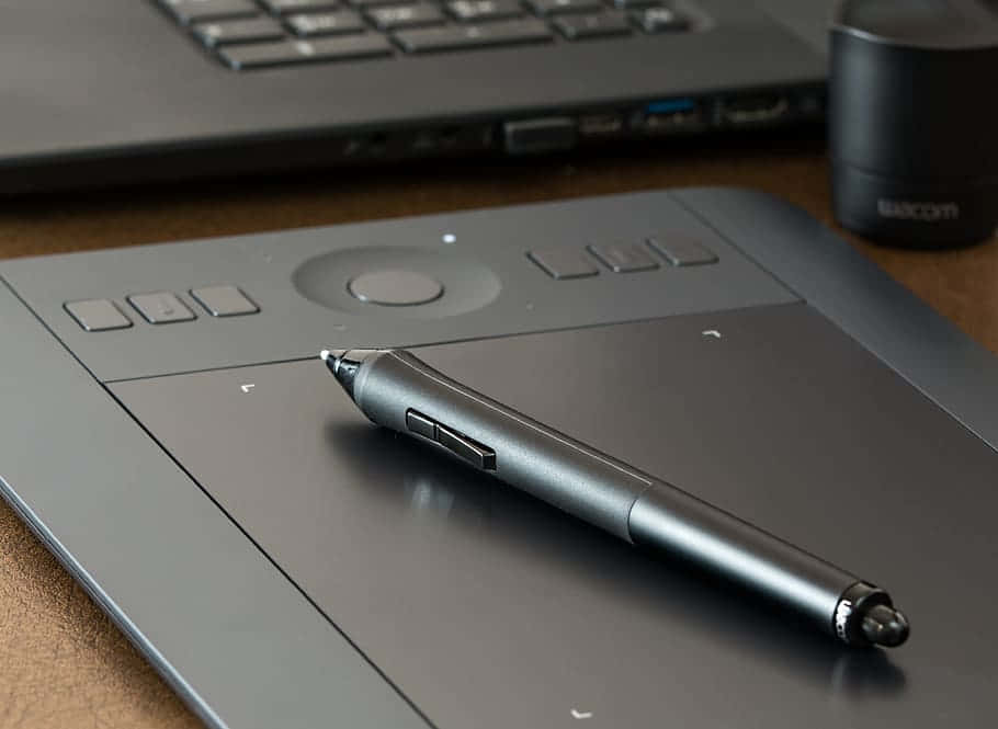 Digital Verification Process With A Stylized Pen Background