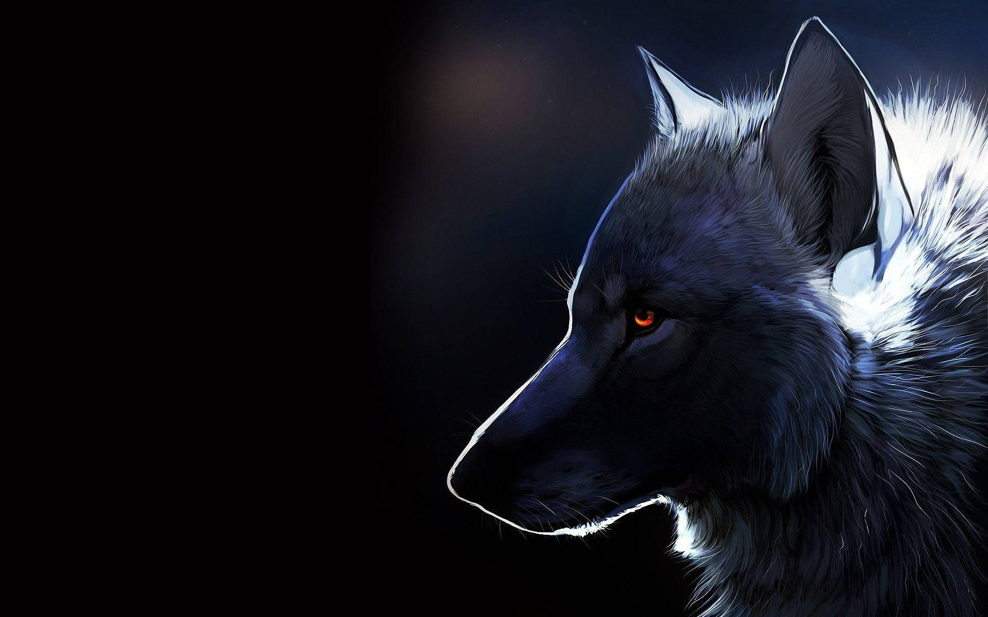 Digital Wolf Art Desktop Background