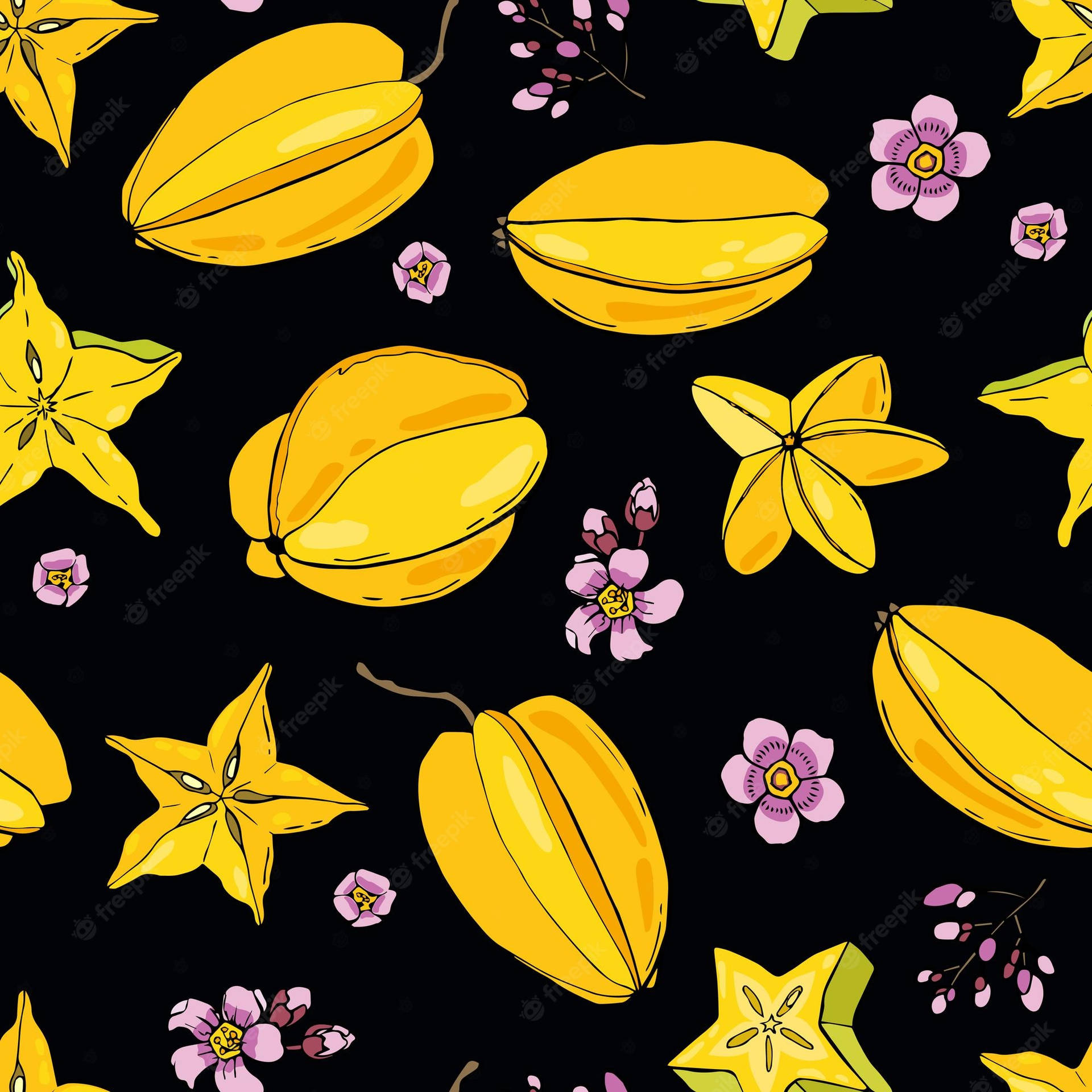 Digitally Painted Carambola