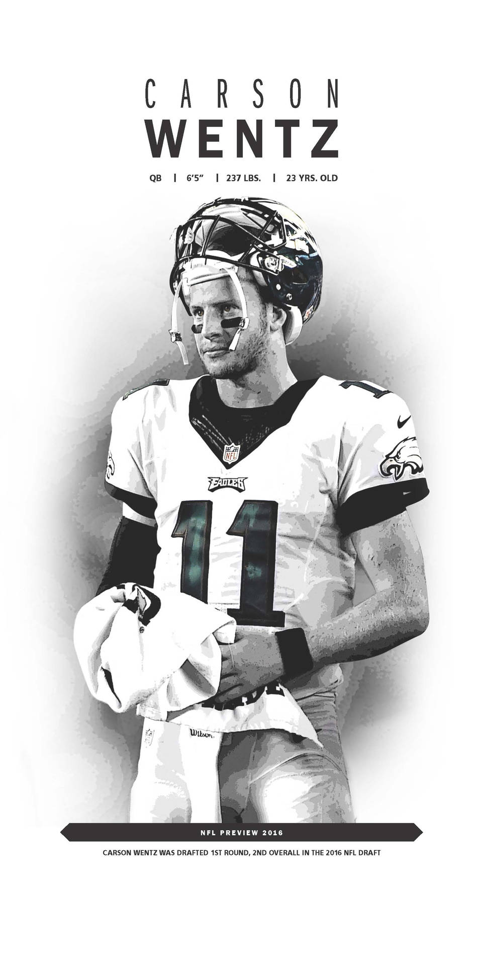 Digitally Painted Carson Wentz Background