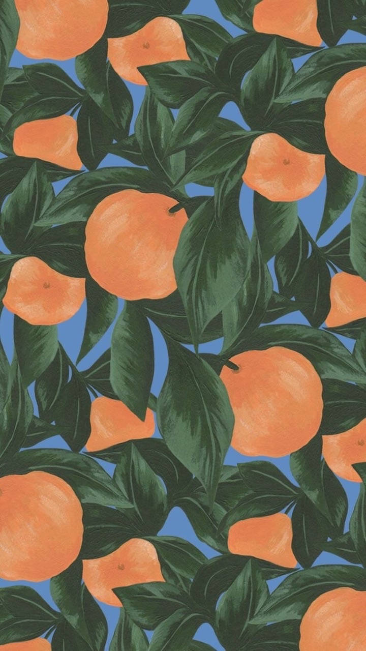 Digitally Painted Satsuma Mandarins Background