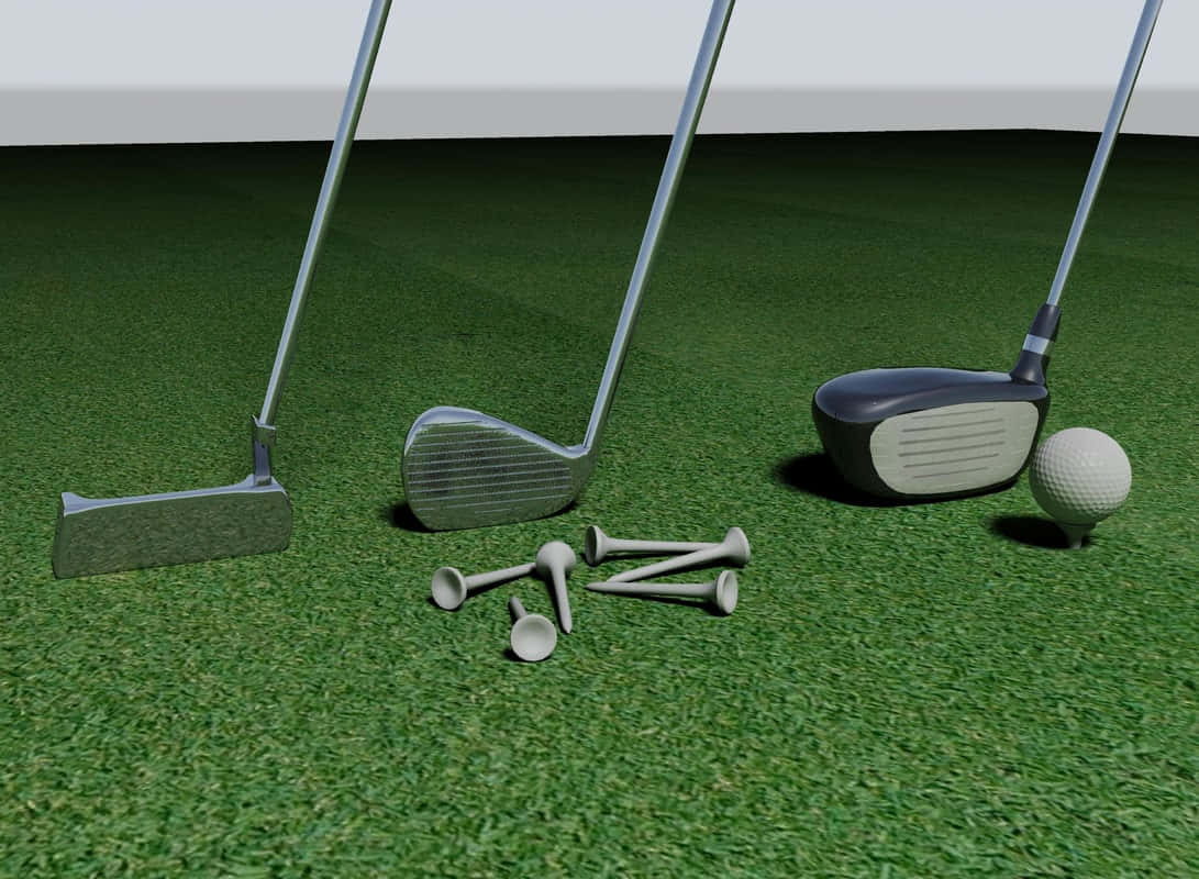 Digitally Rendered 3d Golf Desktop Background