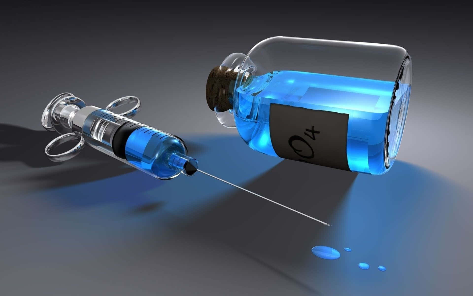 Digitally Rendered Hd Medical Syringe Background