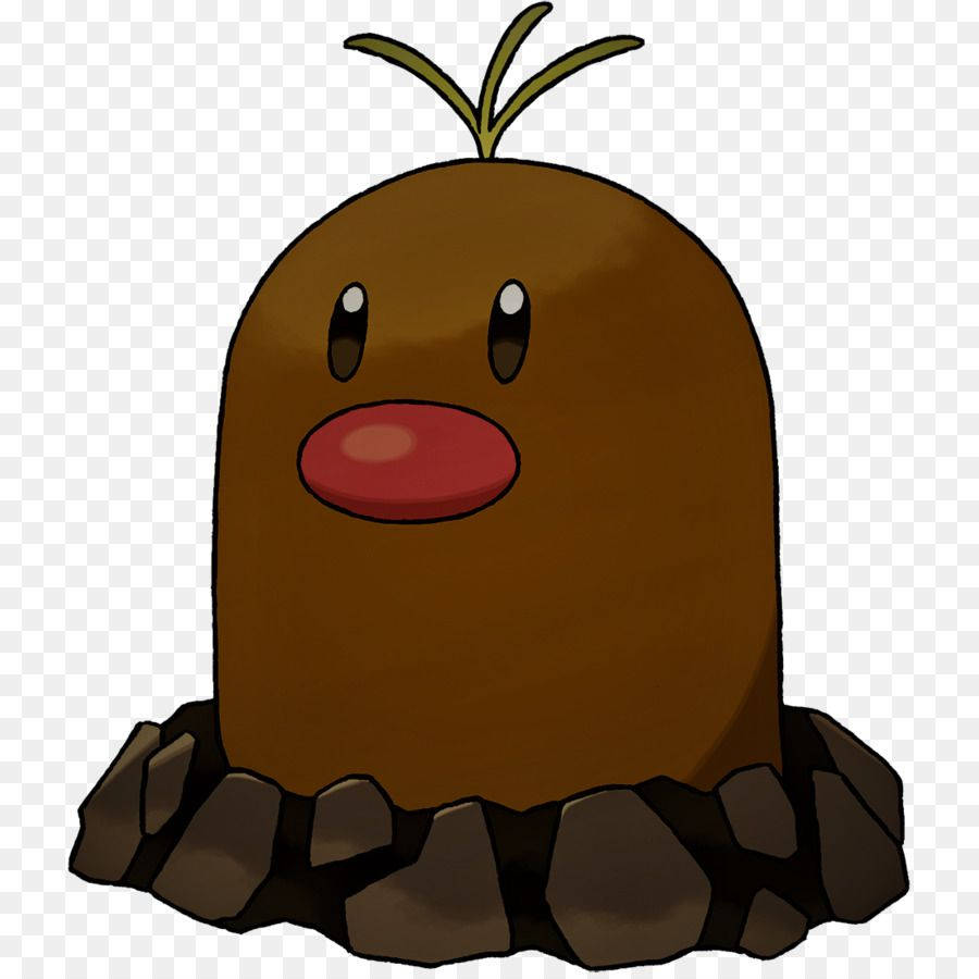 Diglett Alola Form Buried In Soil Background