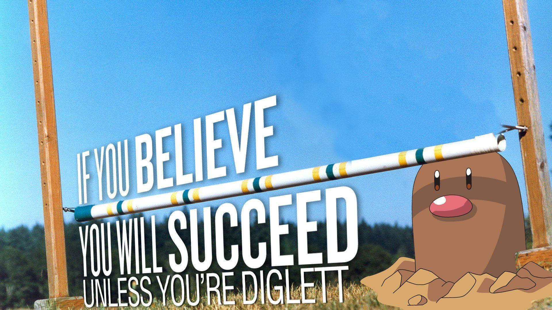 Diglett Brown Pokémon With Quote