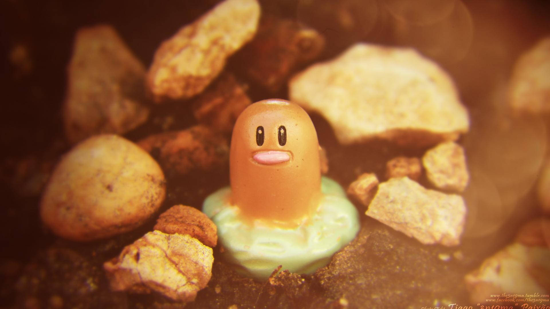 Diglett Half-body Deep In The Ground Background