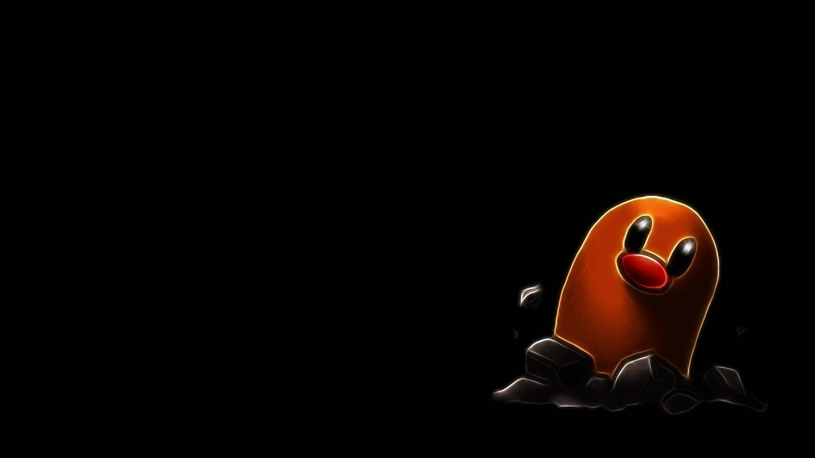 Diglett Of Pokémon On Black Background Background