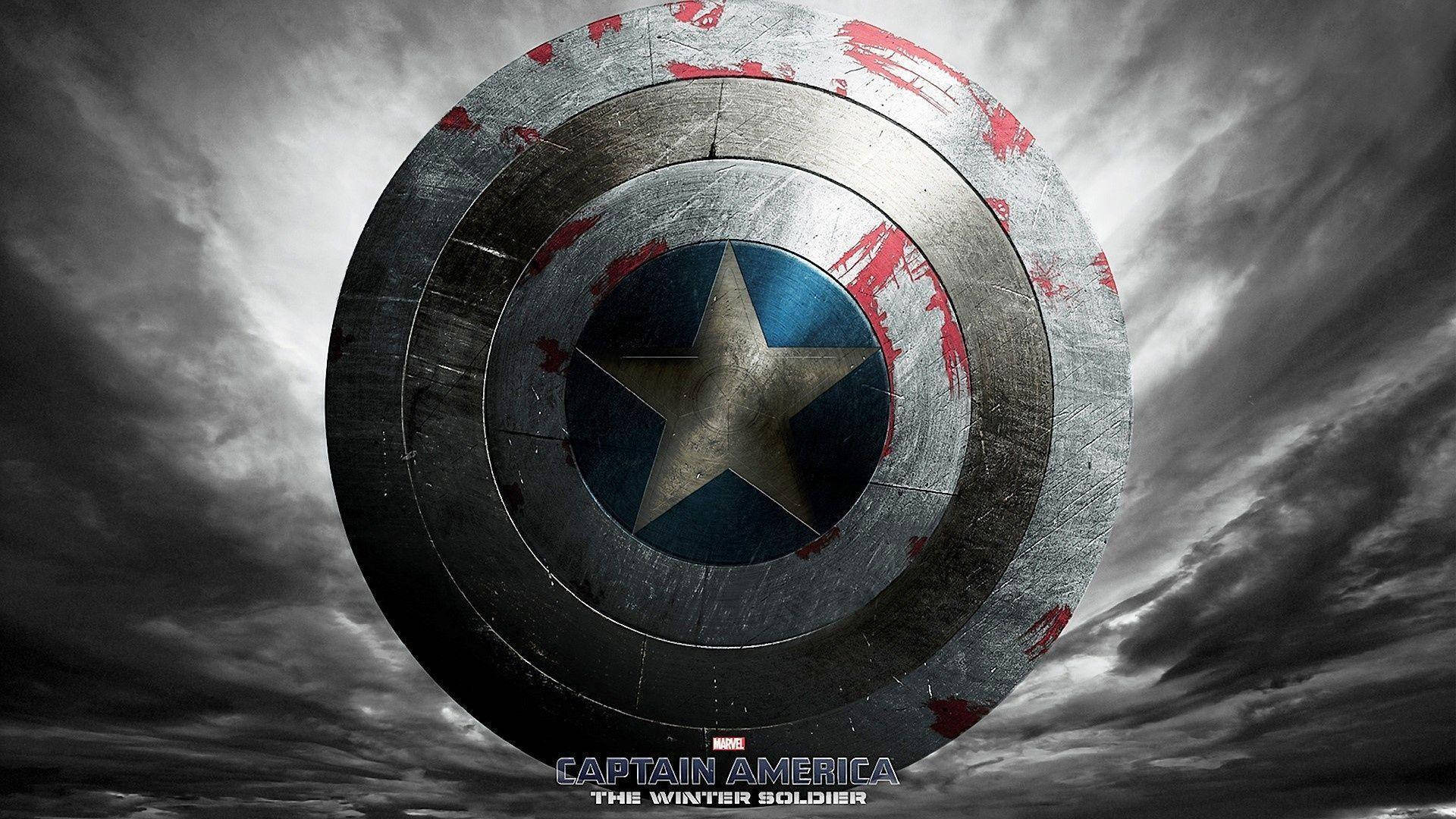 Dilapidated Captain America Shield Background