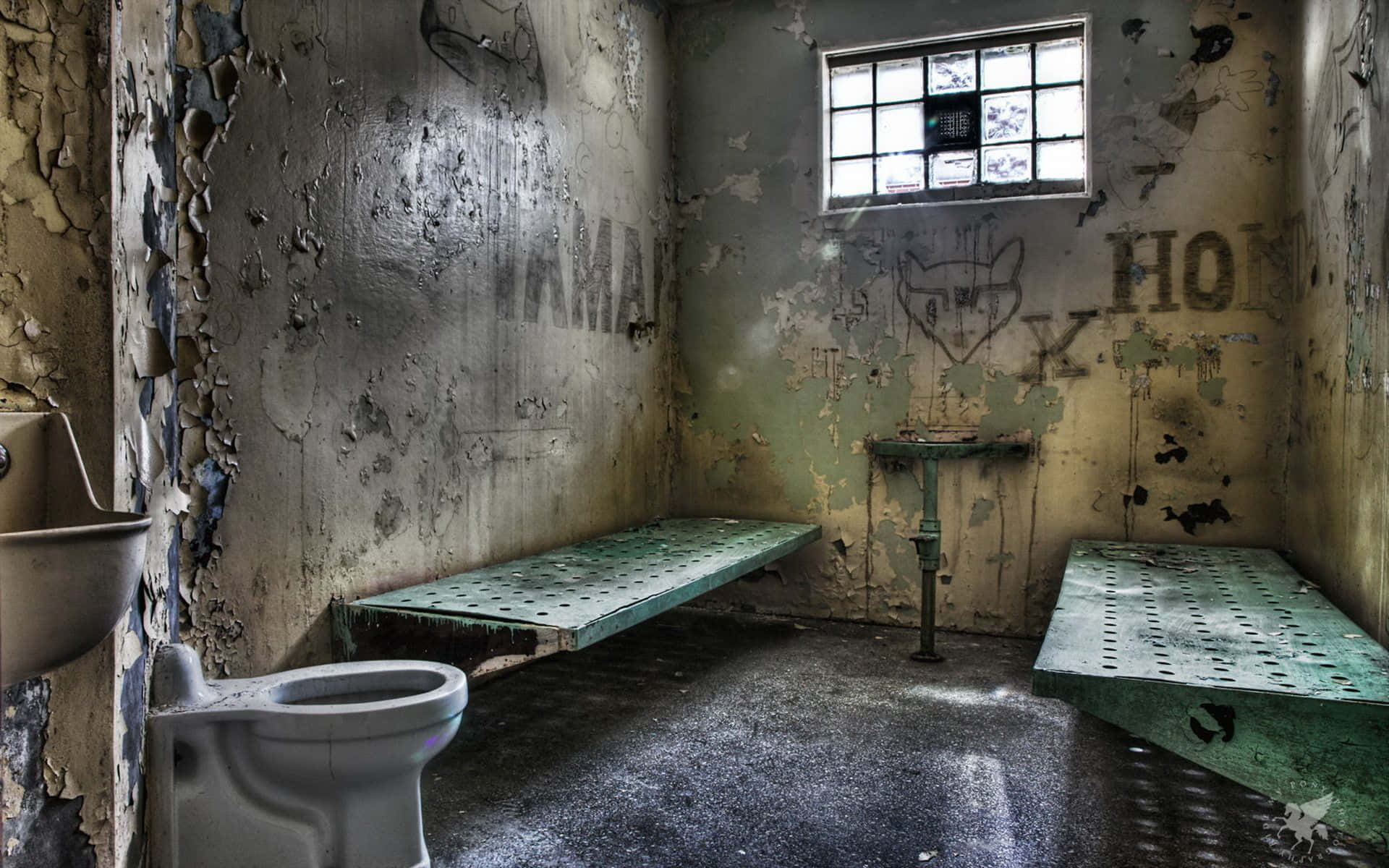 Dilapidated Prison Interior