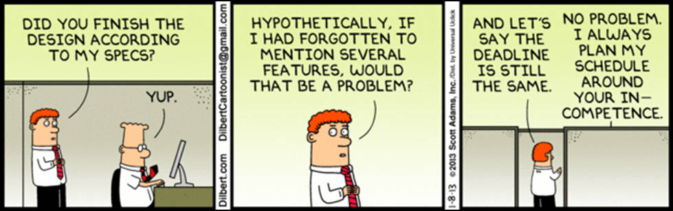 Dilbert Adding Features Comic Background