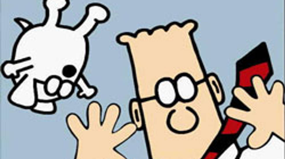 Dilbert And Dogbert Deep In Conversation