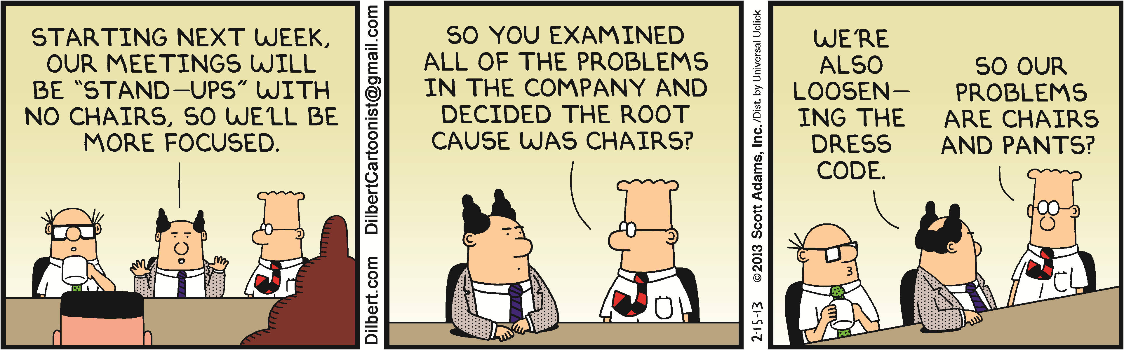 Dilbert Comic On How Workers Focus Background