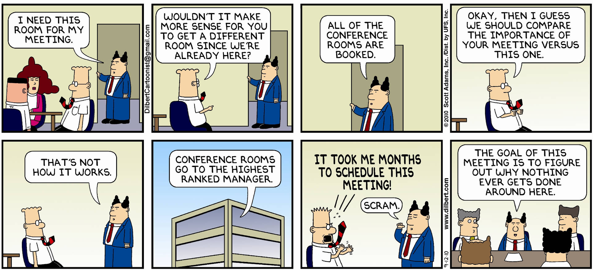 Dilbert Comic On Scheduling Background