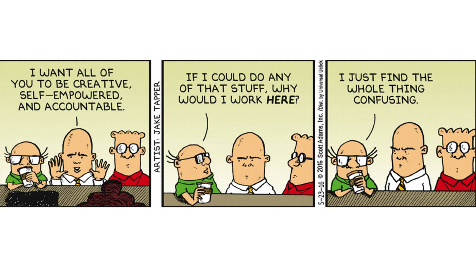 Dilbert Comic On Worker Morale