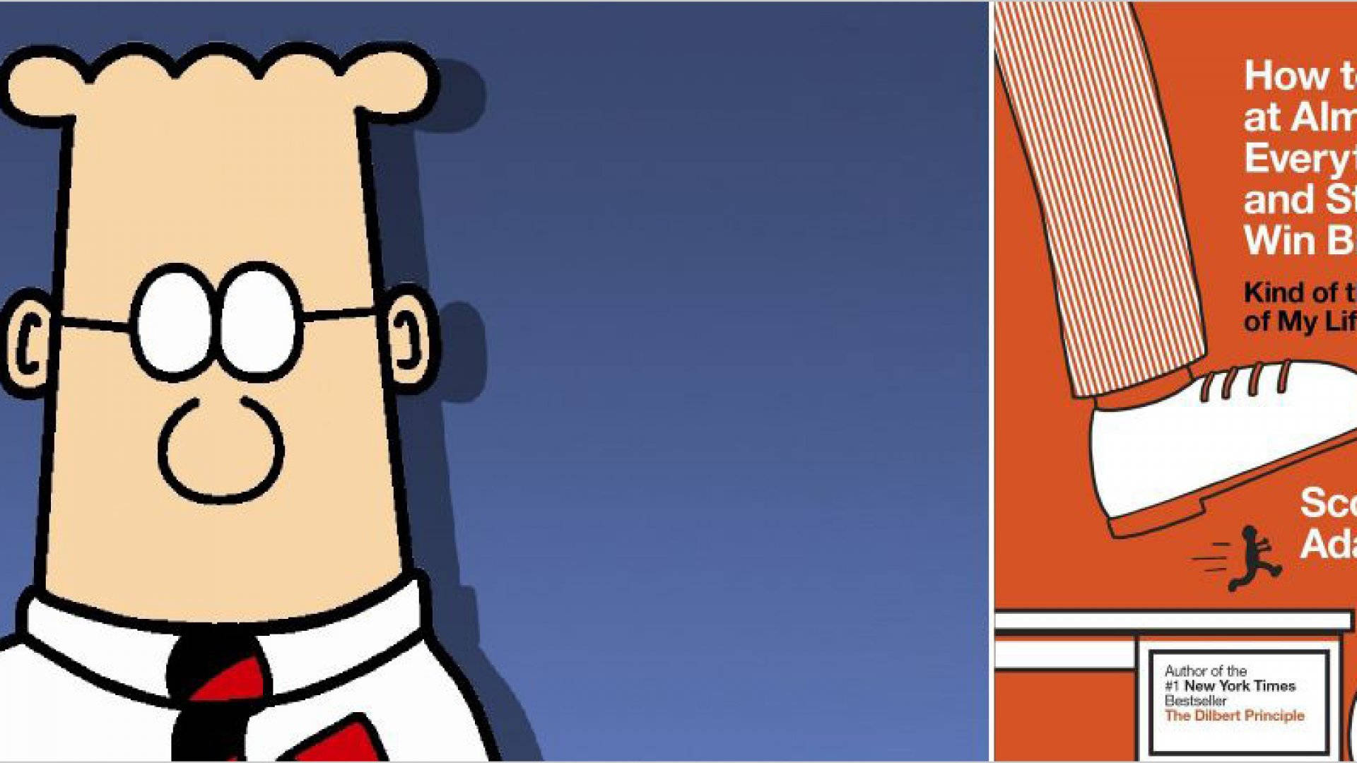 Dilbert Giving A Business Presentation Background