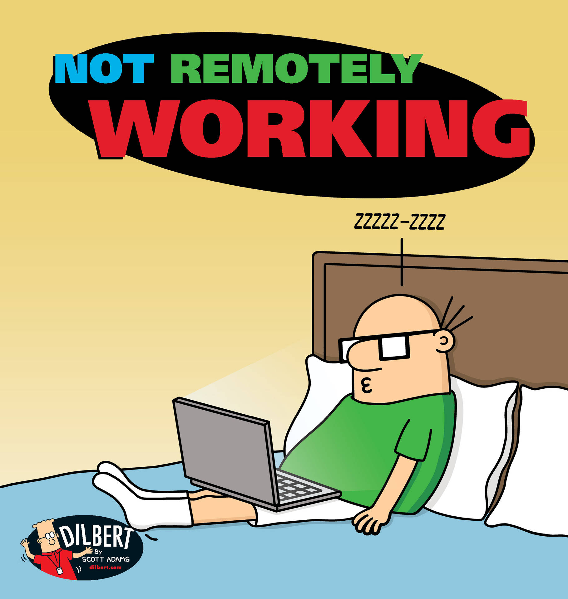 Dilbert Remote Working Comic Background