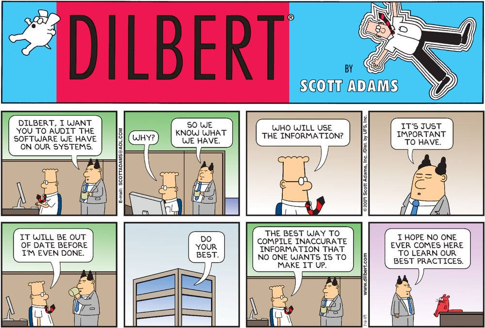 Dilbert Software Audits Comic Background