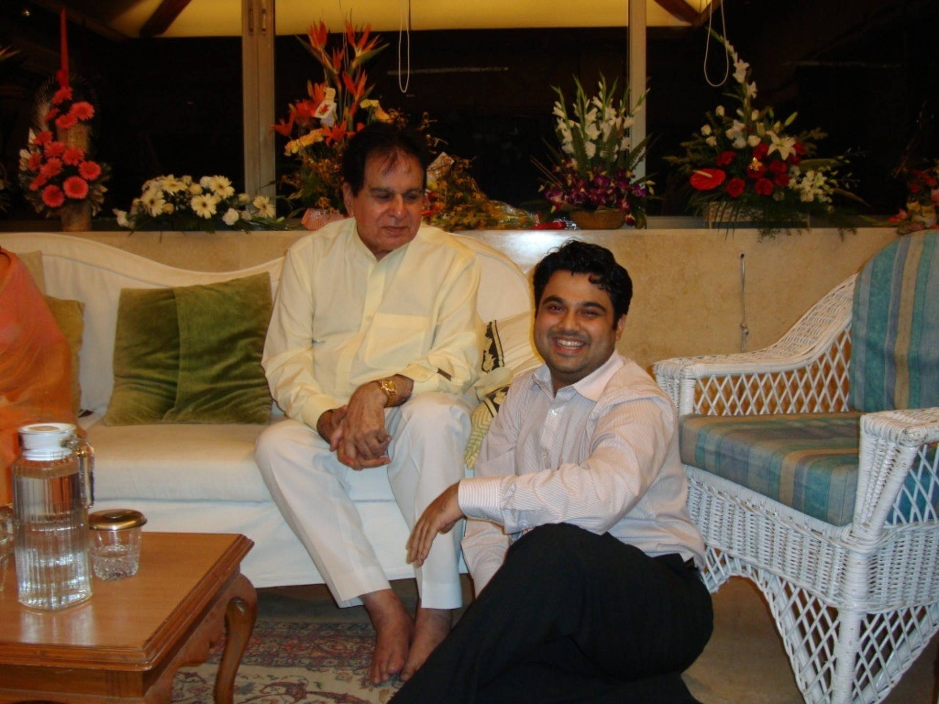 Dilip Kumar With Raja Kaasheff Background