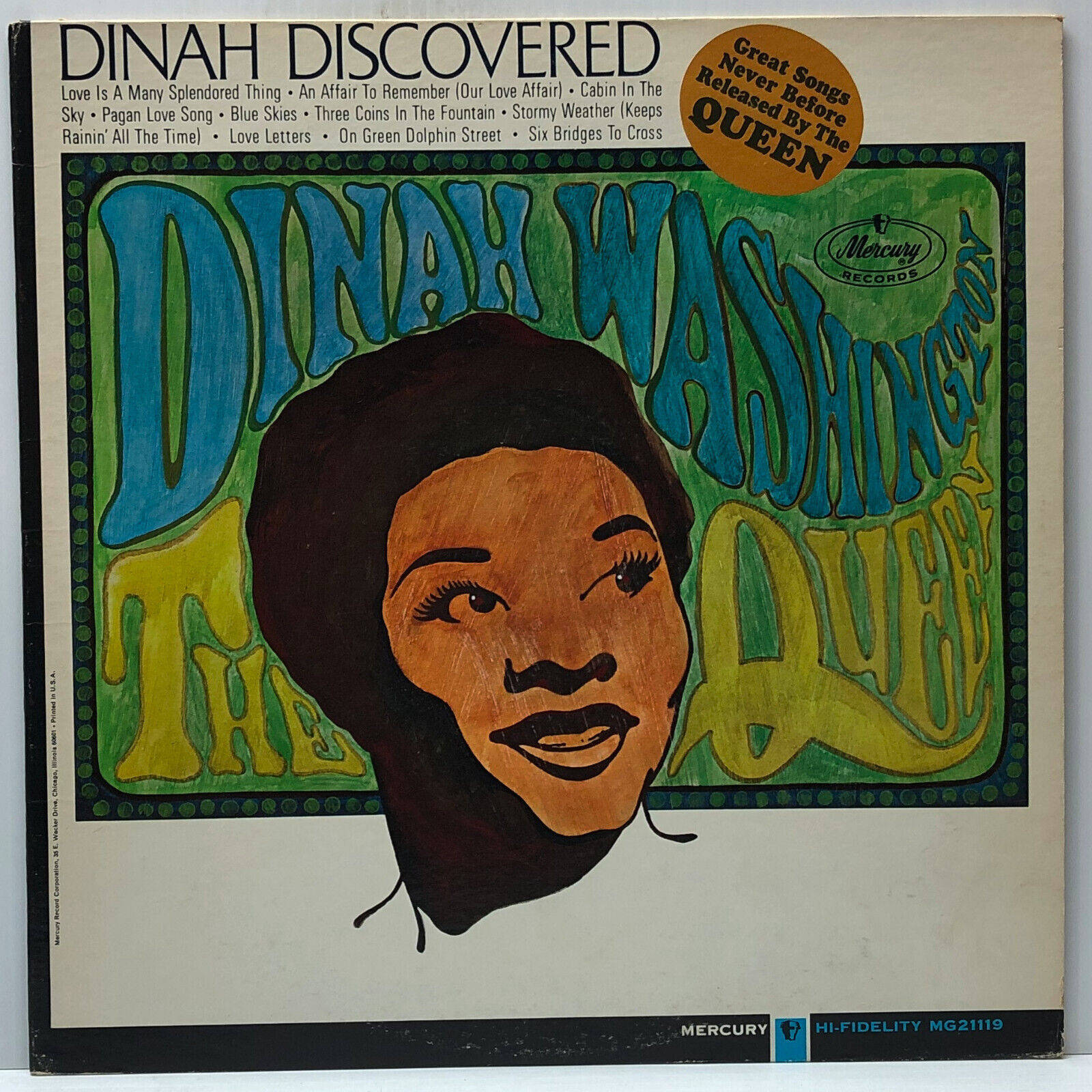 Dinah Washington Graphic Design Album Cover Background