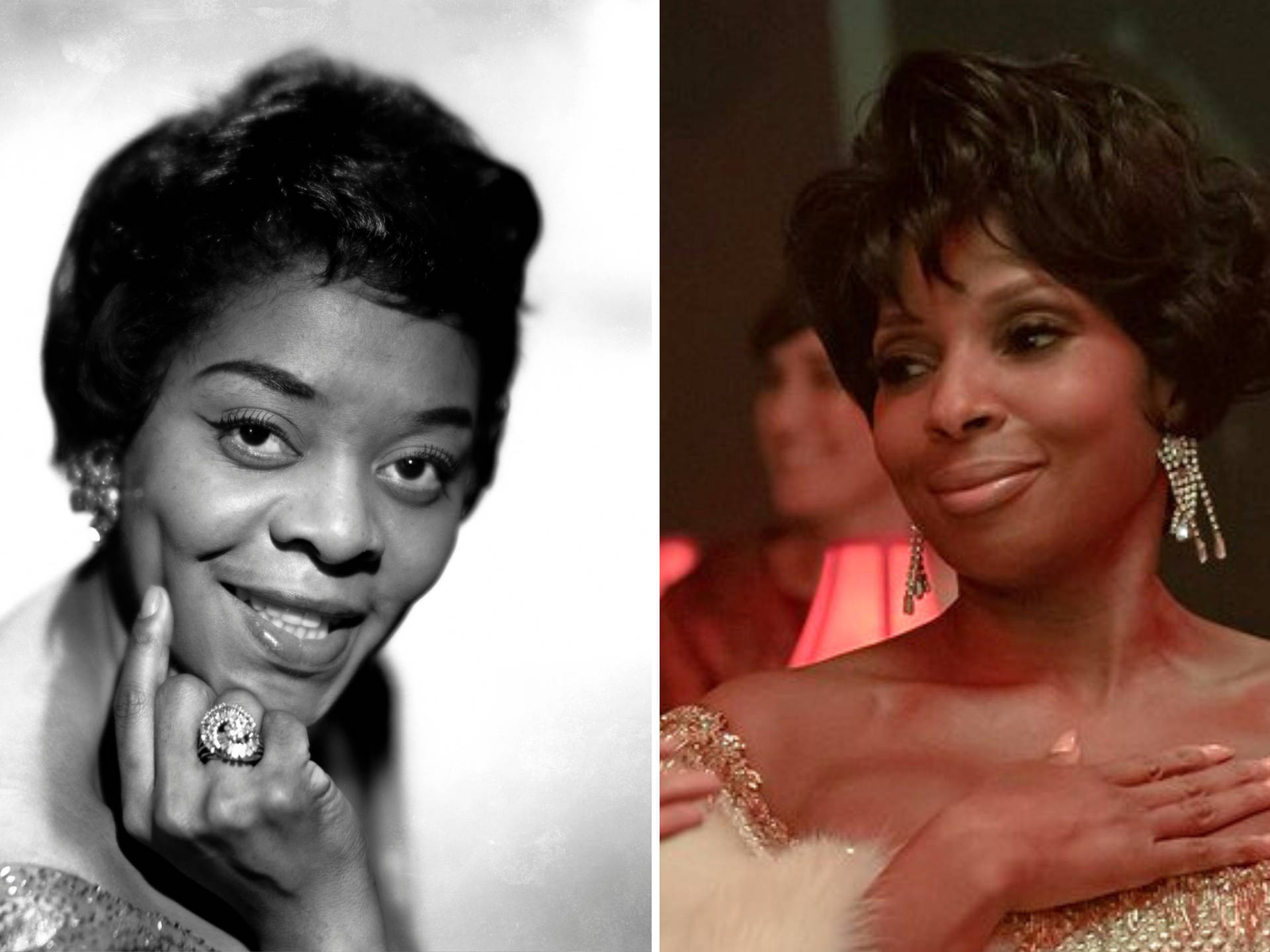 Dinah Washington Mary J. Blige Split Screen