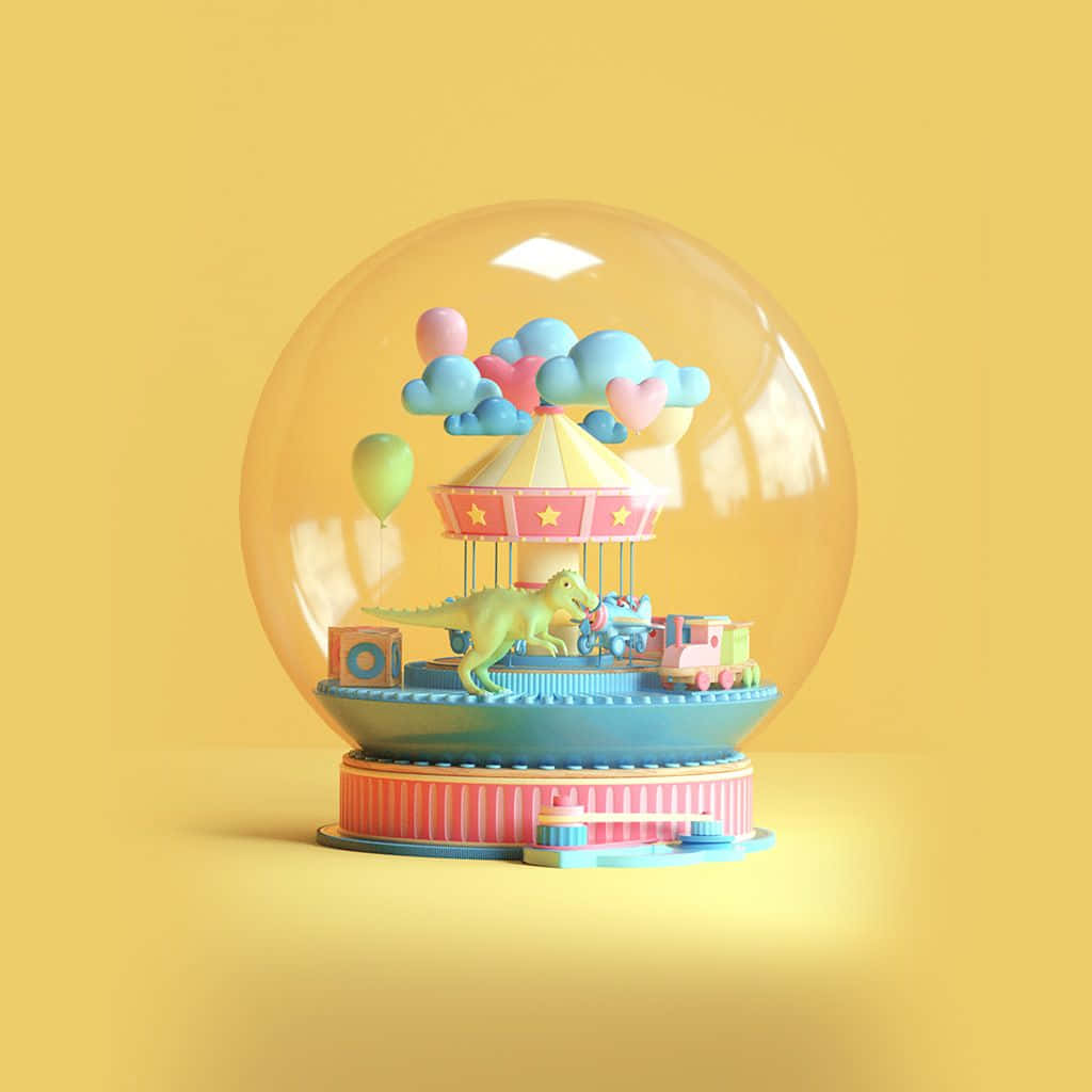 Dinosaur Amusement Park Globe Cute Girly Ipad