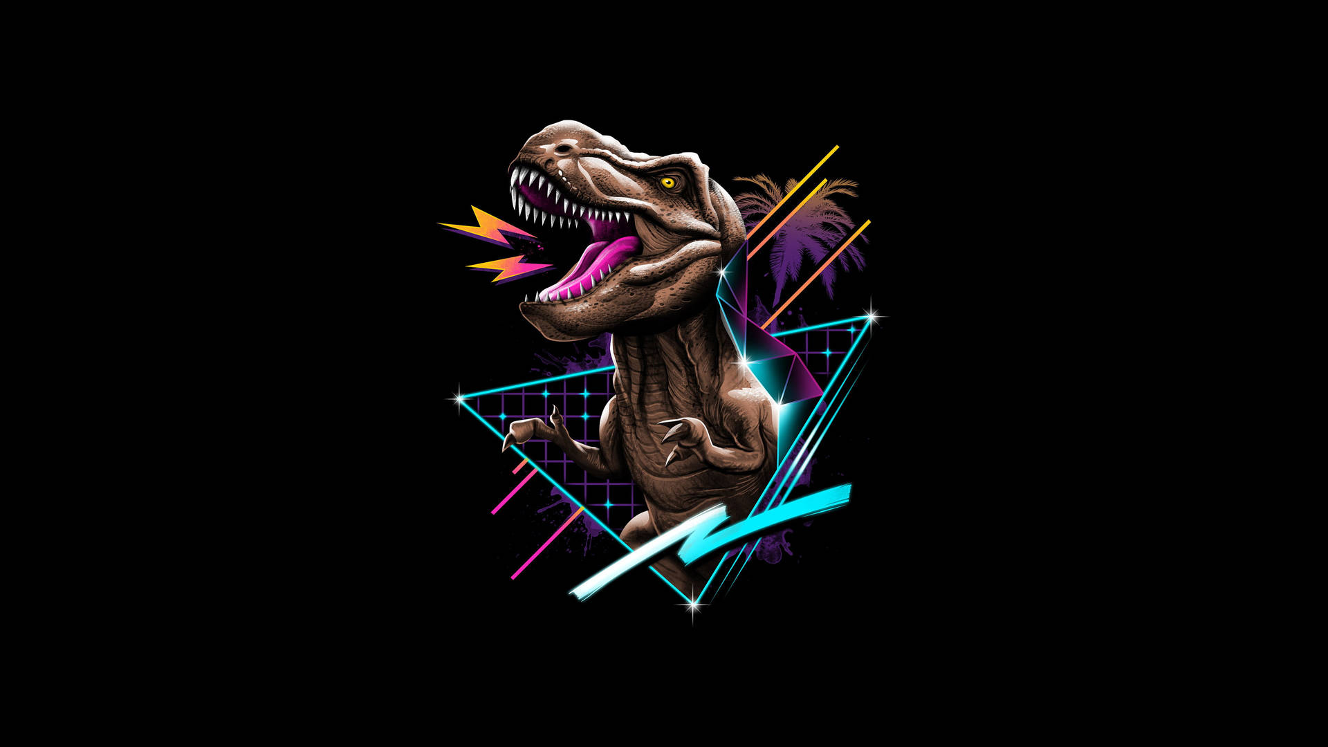Dinosaur Digital Art Cool 4k Background