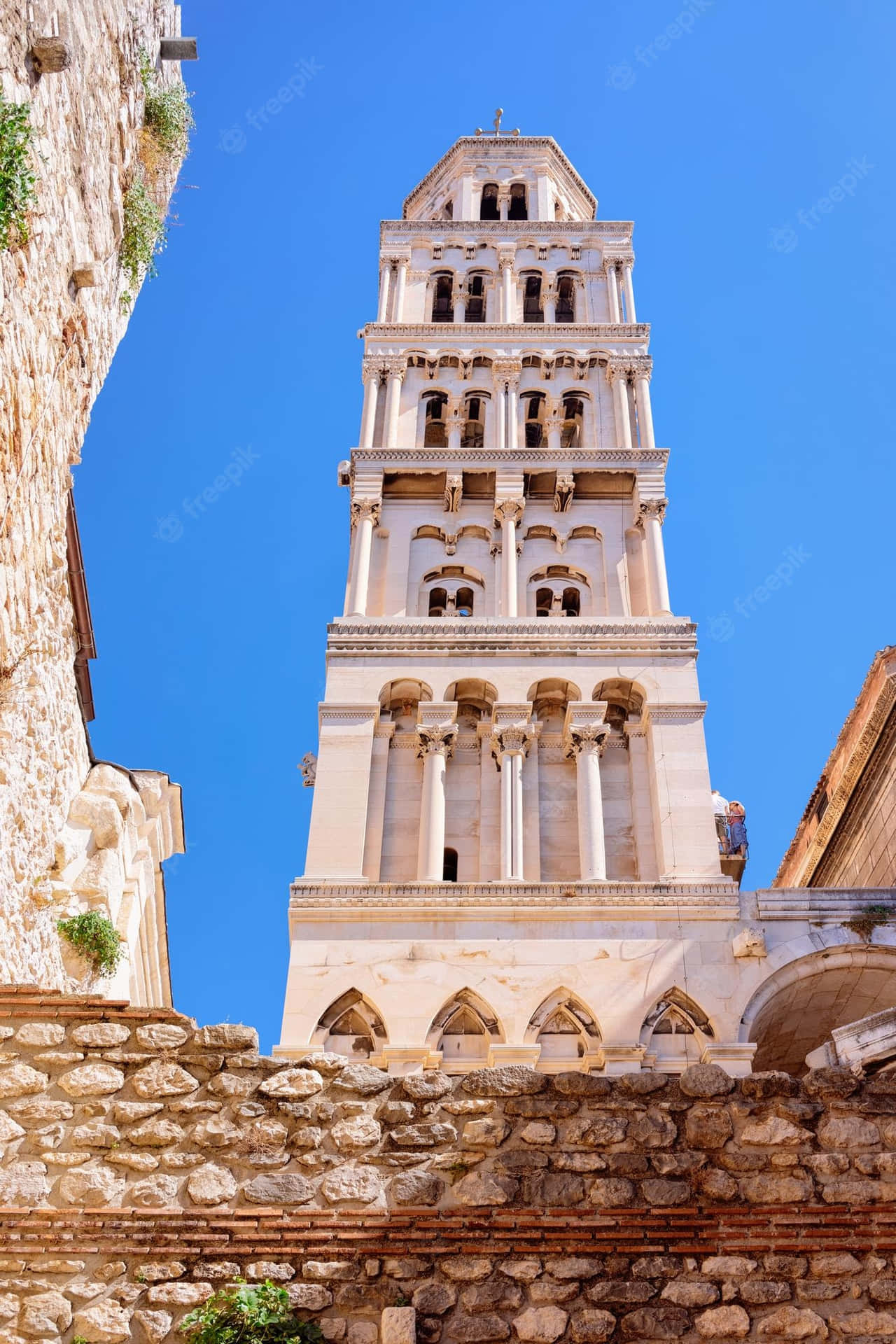 Diocletians Palace Cathedral Front View Background