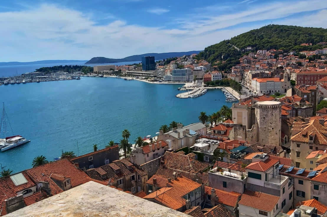 Diocletians Palace Location Aerial Photo Background