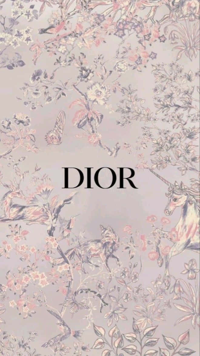 Dior Floral Background Logo Background
