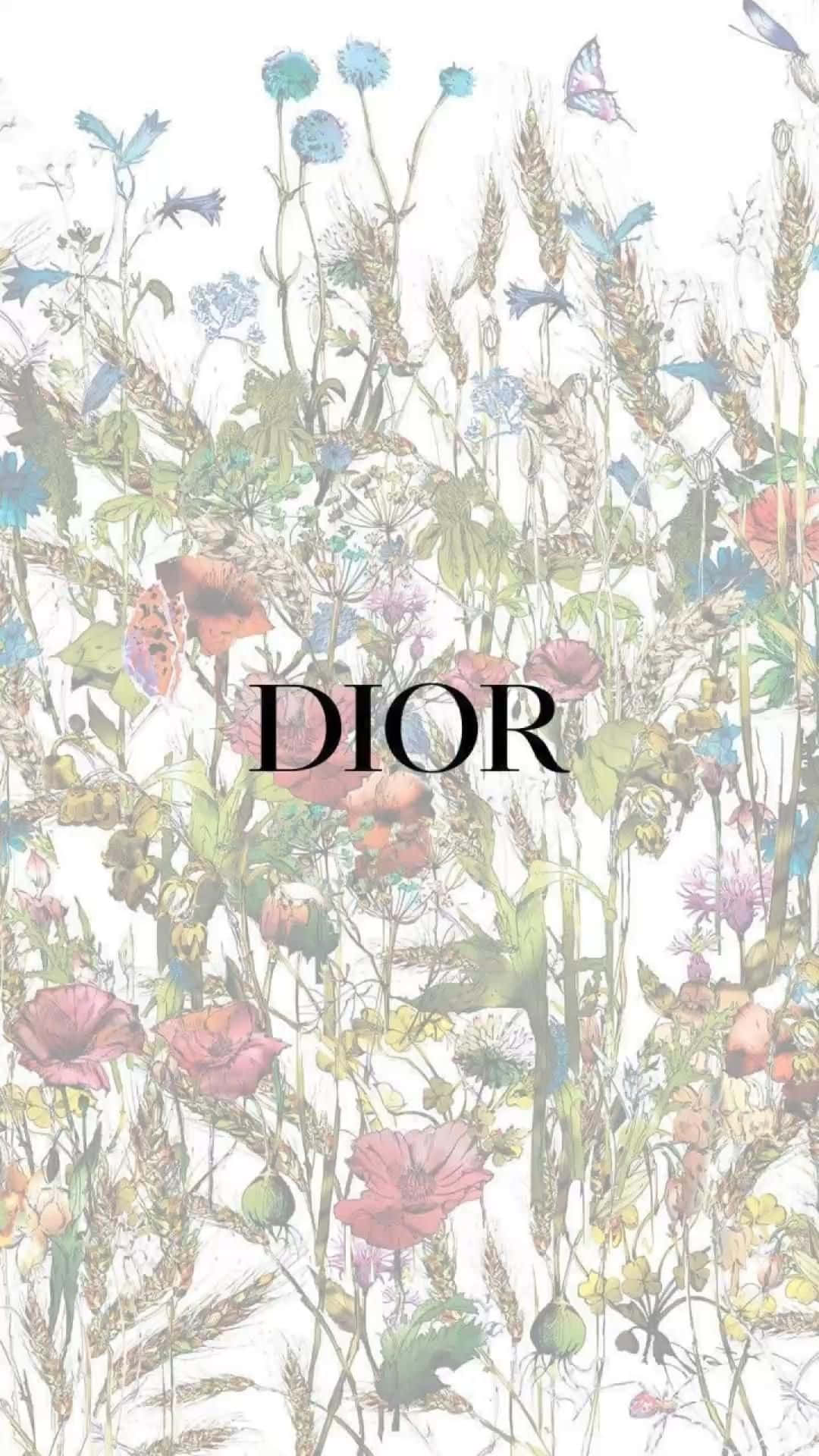 Dior Floral Design Wallpaper