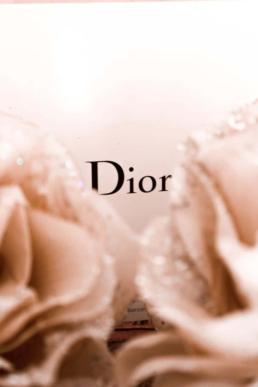 Dior Logo Amongst Roses Background