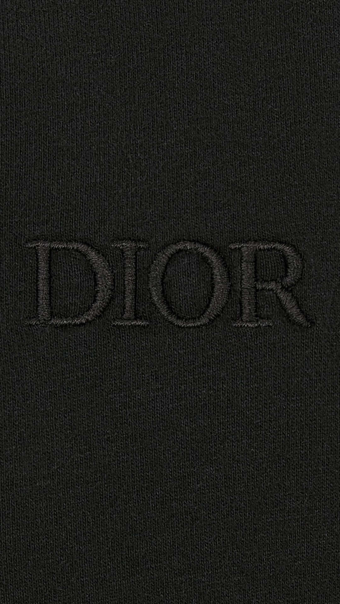 Dior Logo Embossed Black Texture Background