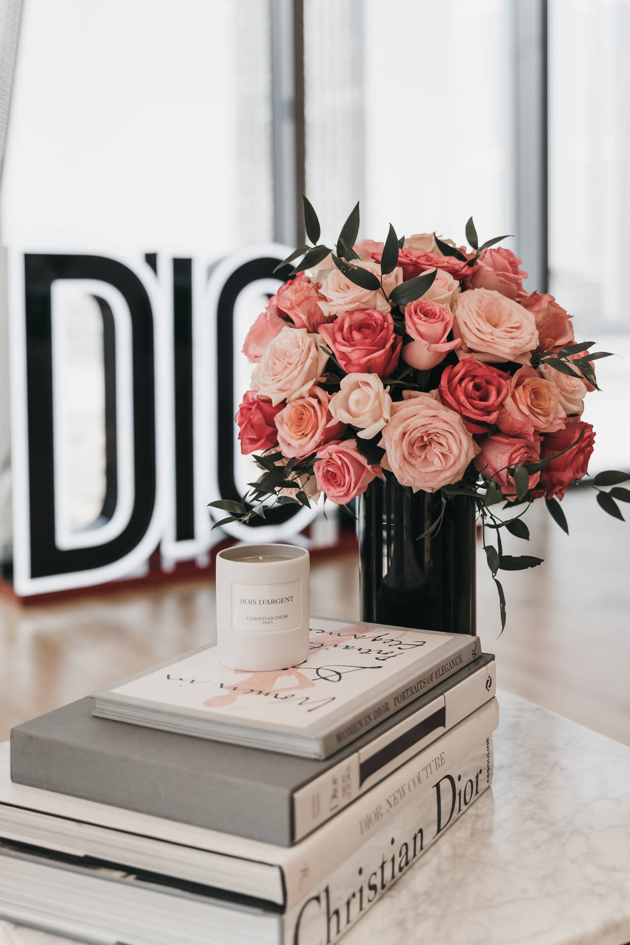 Dior Rose Bouquet Background