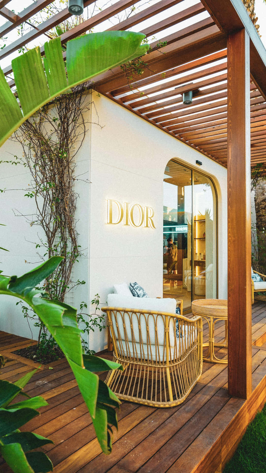 Dior Store Exterior Tropical Setting