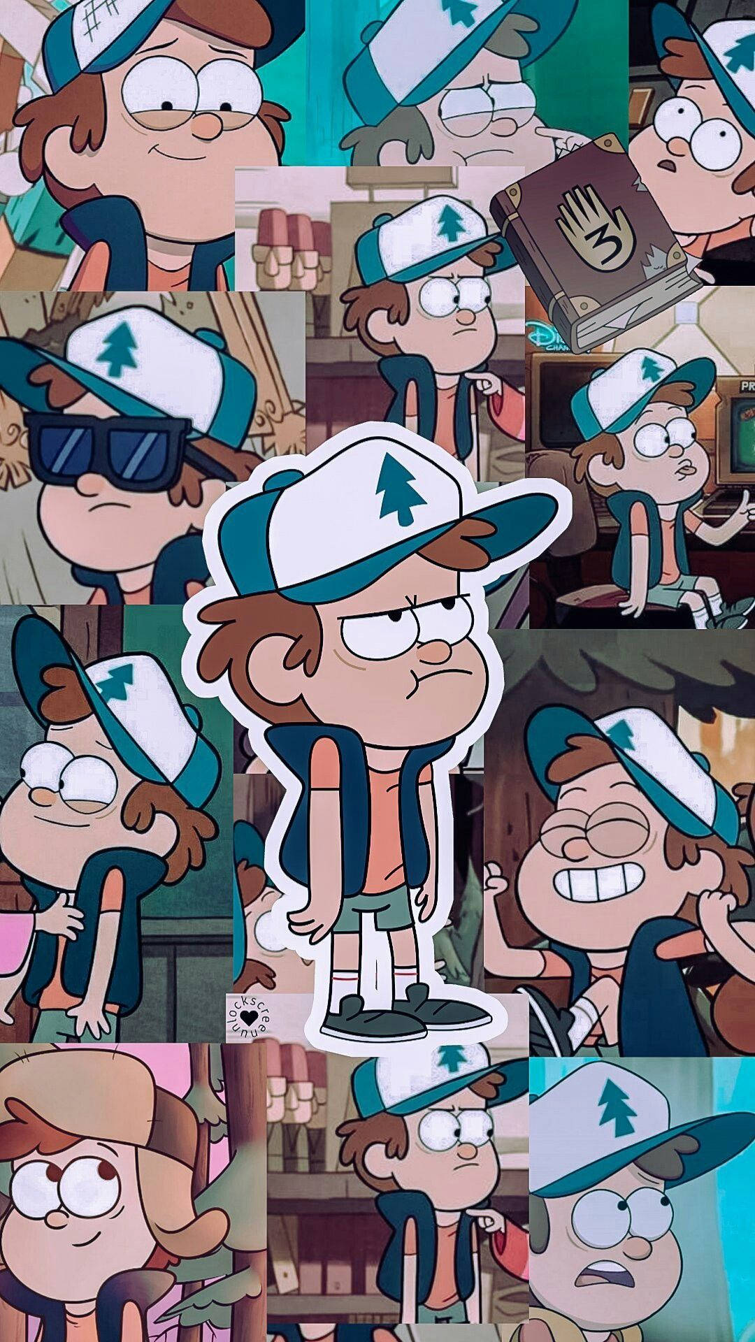 Dipper Pines Collage Of Reactions Background