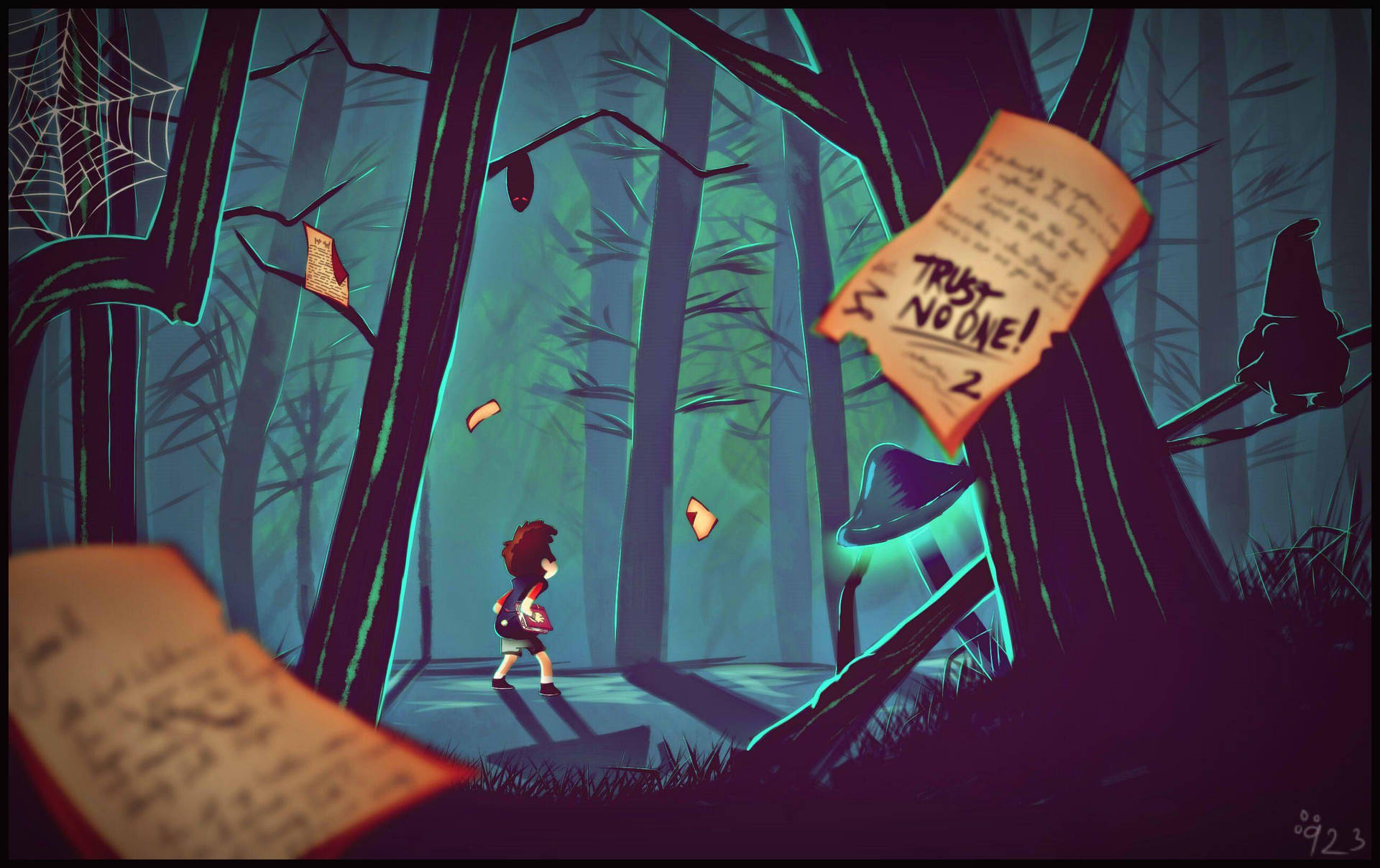 Dipper Pines Horror Forest Background