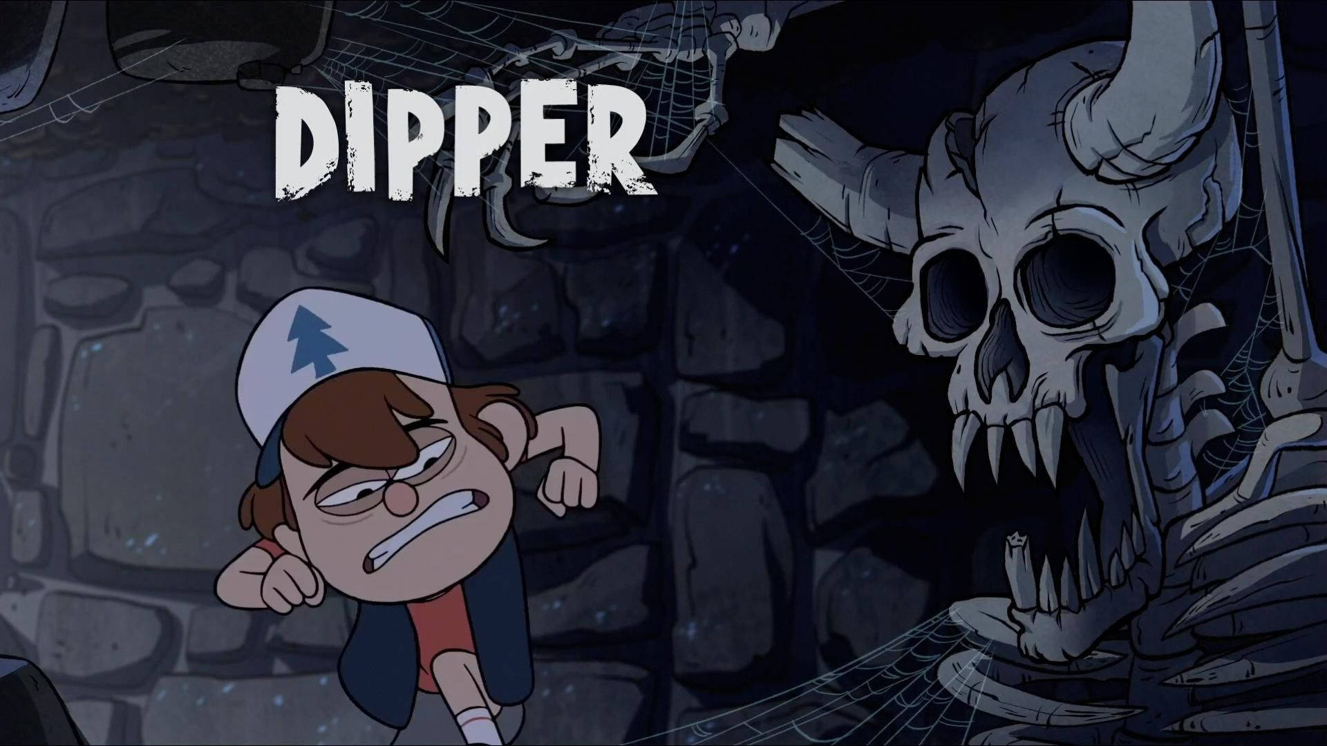 Dipper Pines With Skull Art Background