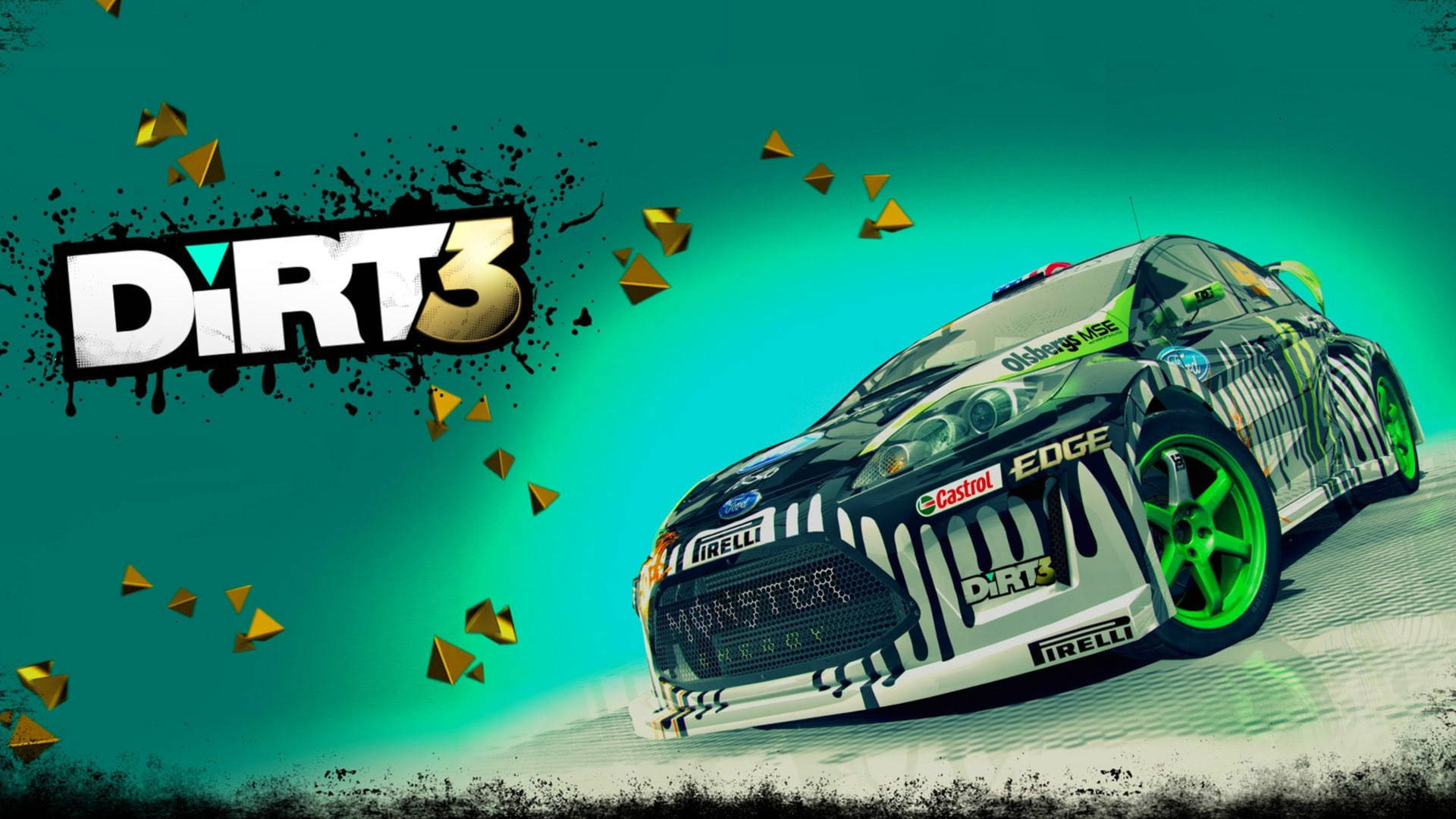 Dirt 3 Logo And Ford Model Background