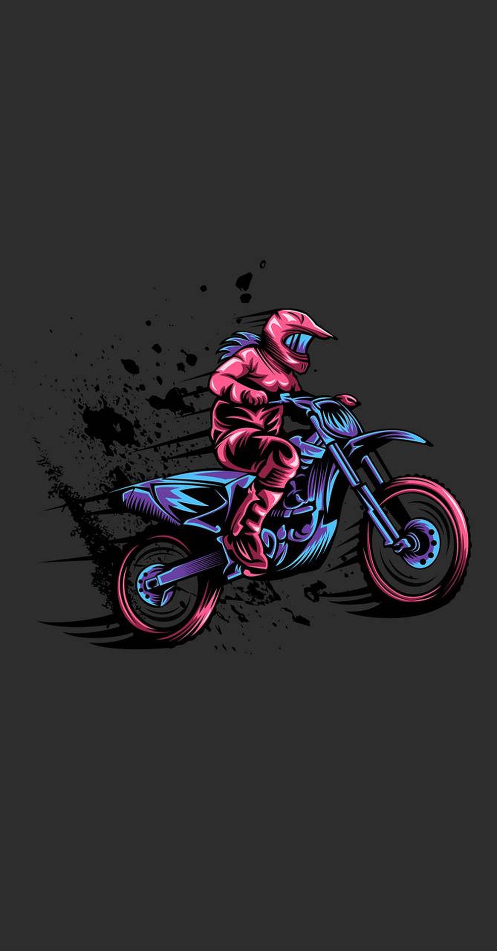 Dirt Bike Digital Illustration Background