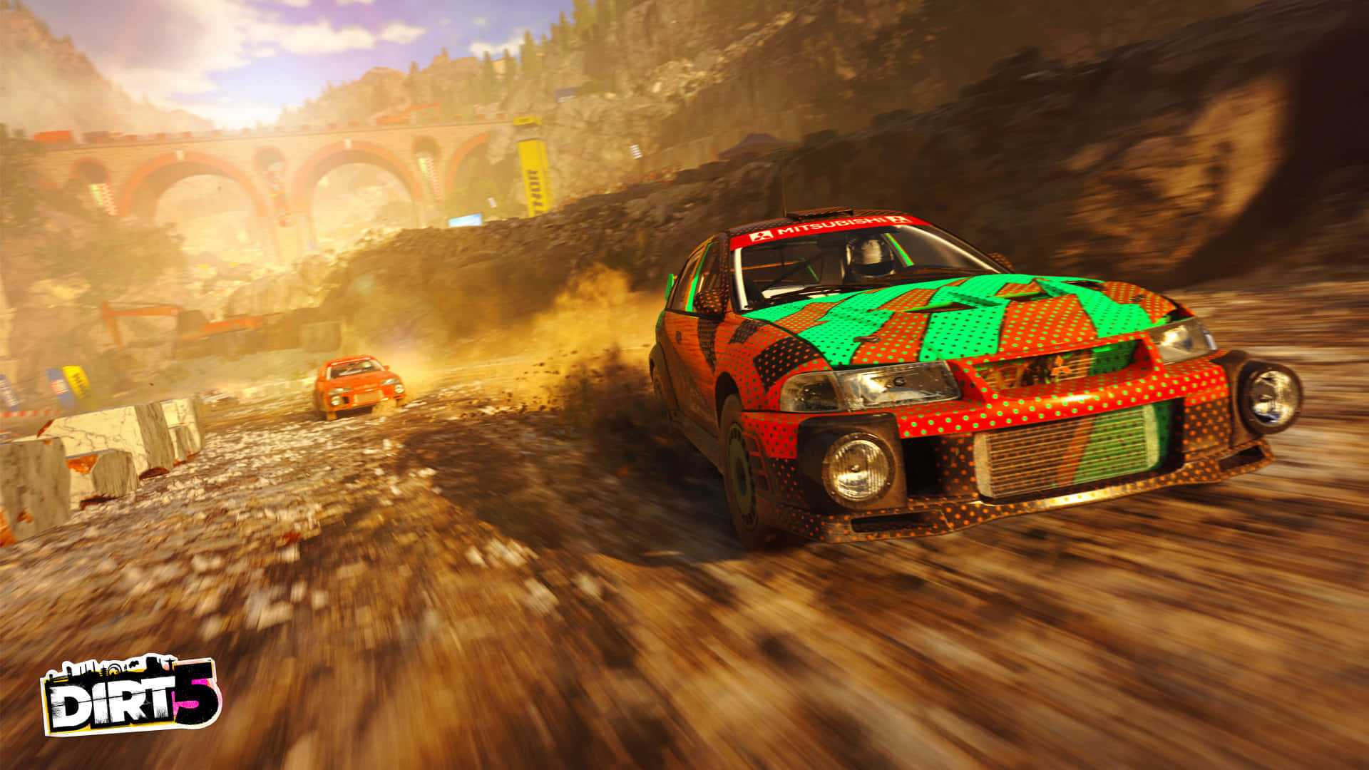 Dirt Game Racing Car On Mud Background