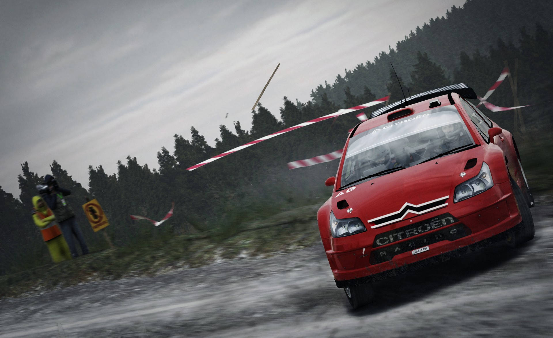 Dirt Rally Red Citroën Car Background